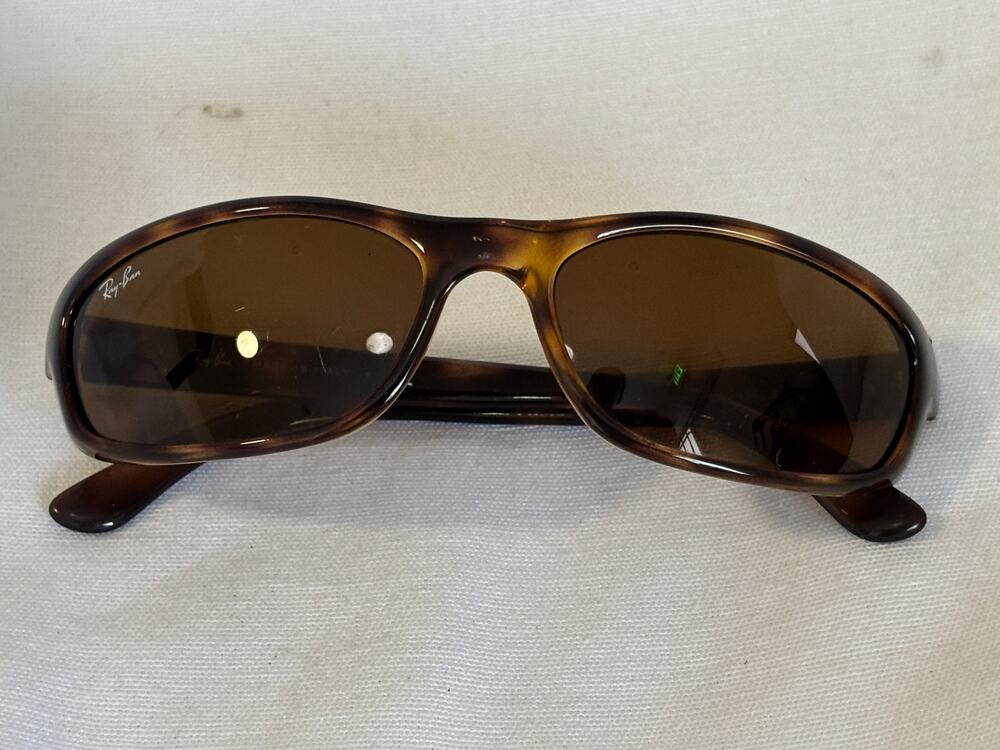 Ray-Ban Sunglasses Predators Brown Havana Tortoise Wrap RB 4115 642/73 Vintage